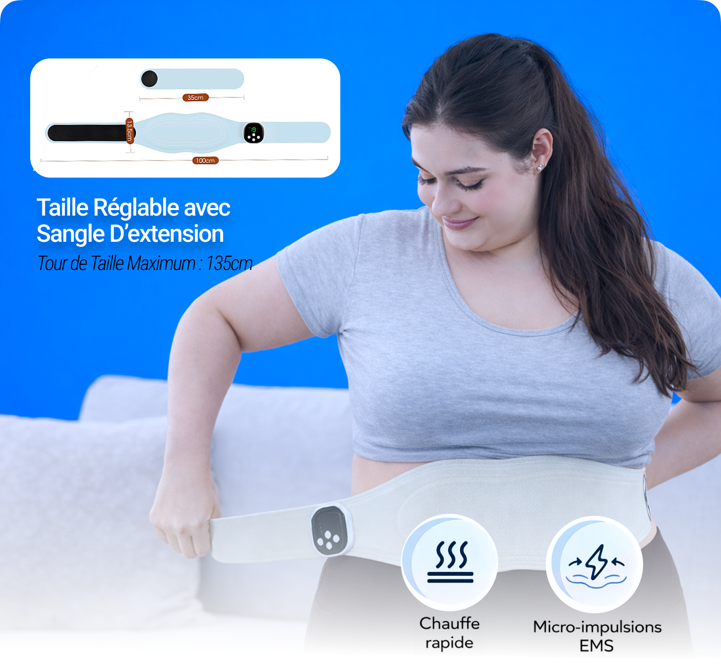 Endora: Ceinture chauffante et stimulante contre les douleurs menstruelles