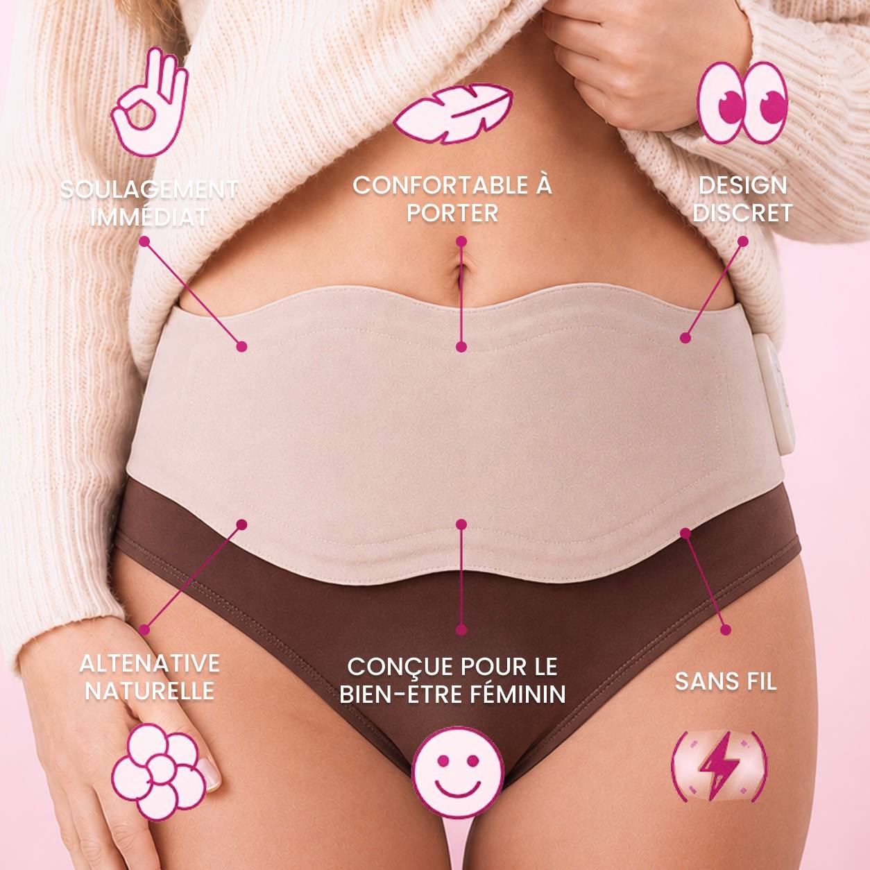 Endora: Ceinture chauffante et stimulante contre les douleurs menstruelles